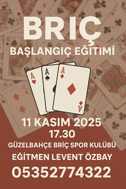 2026 Yılı Briç Eğitimlerimiz Başlıyor